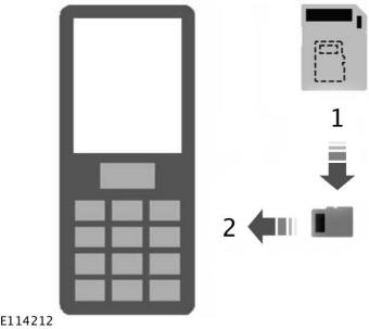 1. Retire la microtarjeta SD del adaptador. 2. Introduzca la microtarjeta SD