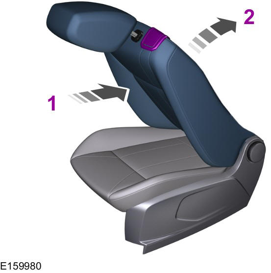 1. Empuje el respaldo para deslizar el asiento inclinado hasta el tope (posición