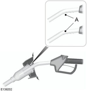 Nota: Al introducir la boquilla de llenado de combustible del tamaño correcto,