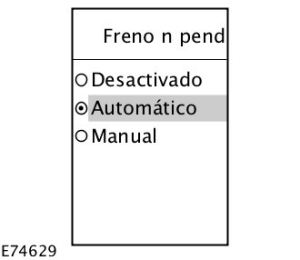 1. Pulse el botón de la flecha a la derecha en el volante para entrar en el menú