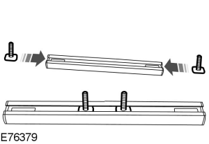 4. Deslice los tornillos prisioneros en el soporte de fijación de carga.